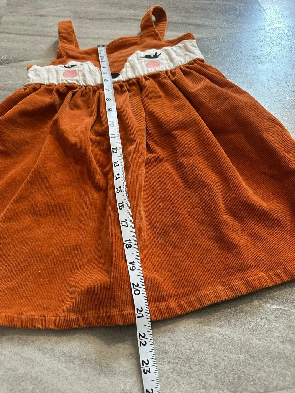 Gymboree orange corduroy fox dress 7
